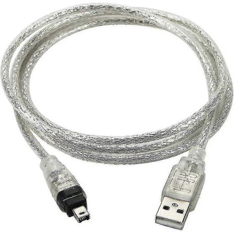 Câble adaptateur USB mâle vers FireWire IEEE 1394 mâle 4 broches iLink pour DCR-TRV75E DV, 1 m, USB FireWire (1/5)