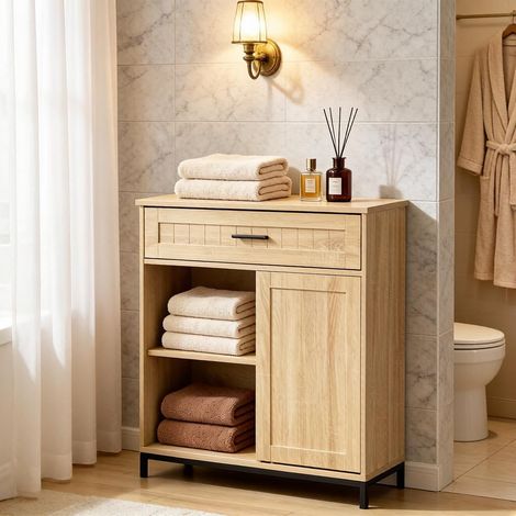 Meuble de rangement nordique – buffet cuisine, salon, salle de bain – meuble de cuisine pratique et élégant (1/4)