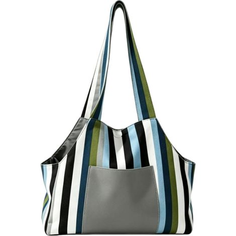 Lightweight Soft-Sided Dog Coin Purse with Blue Stripes (S) (1/5)