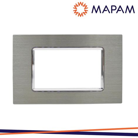 PLACCA ALLUMINIO T3-JOY M5004LL-4 4P PLATINO