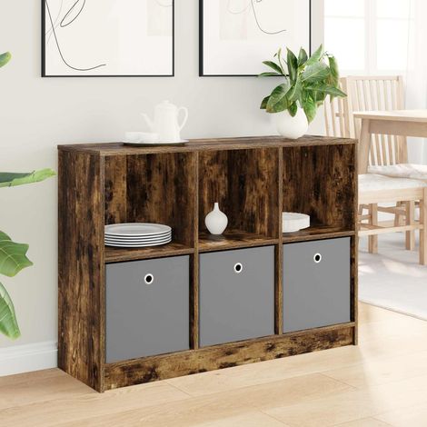 vidaXL Buffet avec tiroir Chêne fumé 102 x 32 x 73,5 cm (1/5)