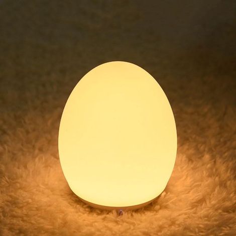 Veilleuse rechargeable pour enfants - Veilleuse - Veilleuse à intensité variable - Veilleuse avec minuterie - Veilleuse pour adultes - Silicone - Blanche (1/5)