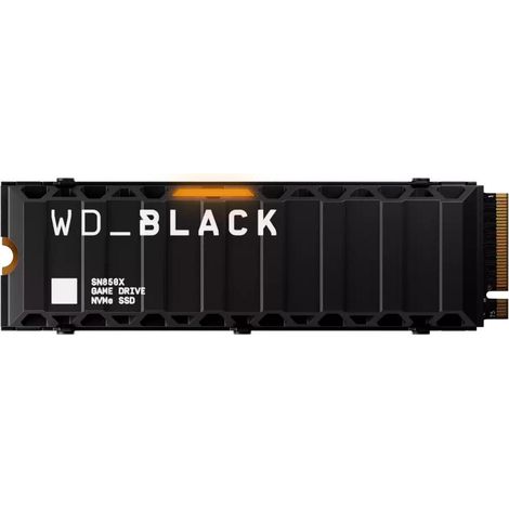 SSD WD Black SN850X de 4 TB M.2 2280 PCIe NVMe (7300/6600 MB/s) WDS400T2XHE con disipador de calor (1/2)