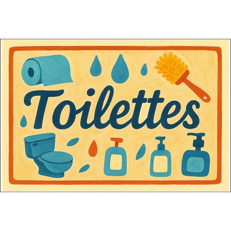 Plaque de porte métal toilettes