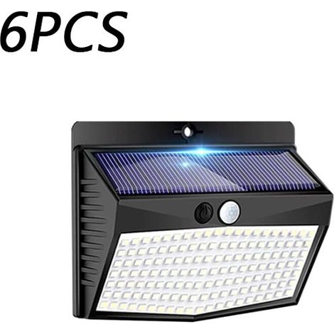 DOLASO Solarlampe für den Außenbereich, Bewegungsmelder, 6er-Pack mit 138 LEDs, wasserdichtes kabelloses Licht, 3 Modi, LED-Strahler, Solar-Außenbeleuchtung für Gartendekoration (1/5)