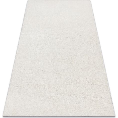 Tappeto BUENOS 7001 shaggy tinta unita, monocolore bianco white 60x100 cm