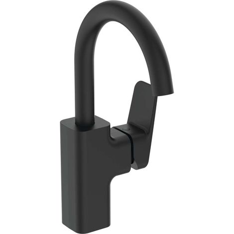 Ideal Standard CeraPlan - Mitigeur de lavabo avec bec tube pivotant, noir BD234XG (1/4)