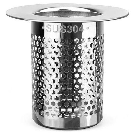 QAZQA Attrape Cheveux Douche,5.5 × 5 cm Filtre Cheveux Douche,Argent Acier Inoxydable Filtre Lavaboe - Bonde Baignoire pour Cuisines, Salles de Bains, Balcons (1/5)