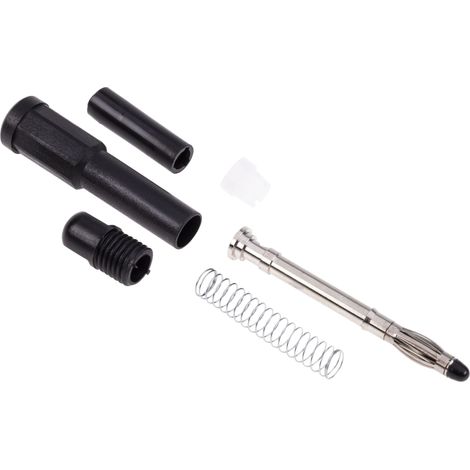 Fiche banane 4 mm RS PRO Noir Mâle 20A 1000V (1/5)