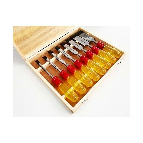 8PC WOOD CHISEL SET HSS WOOD LATHE CARVING WOOD TURNING GAUGE PARTING WW217