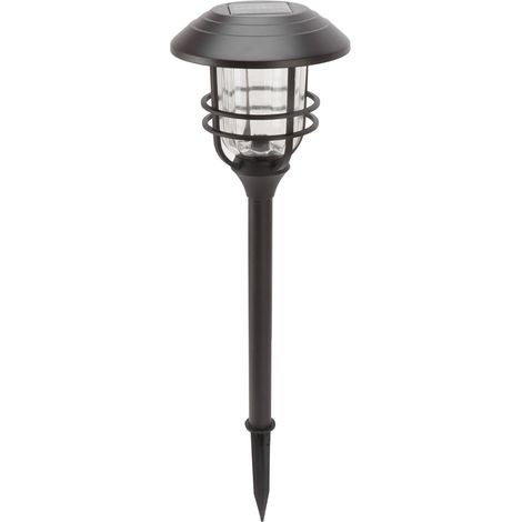 de 2 lampes solaires LED à piquer pour jardin ou cour