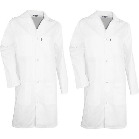 Lot de 2 Blouses 100% coton PALETTE blanc LMA - Taille: M (1/2)