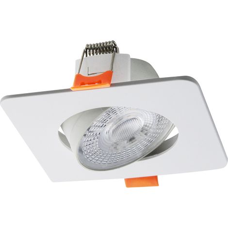 Faretto incasso quadrato bianco orientabile LED 7W CCT Plus