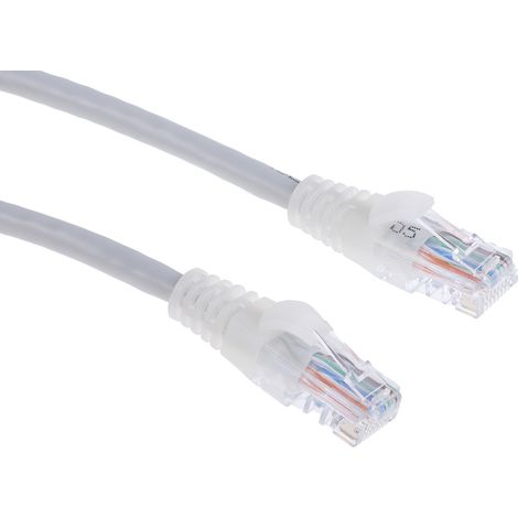 Câble Ethernet cat 5e Avec connecteur gaine PVC Gris / , U/UTP, 10m ( Prix pour 1 )