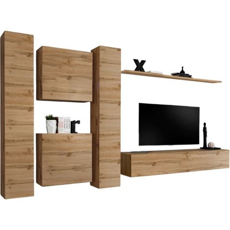 Set di mobili da soggiorno design SWITCH VI. Colore quercia Wotan. (1/2)