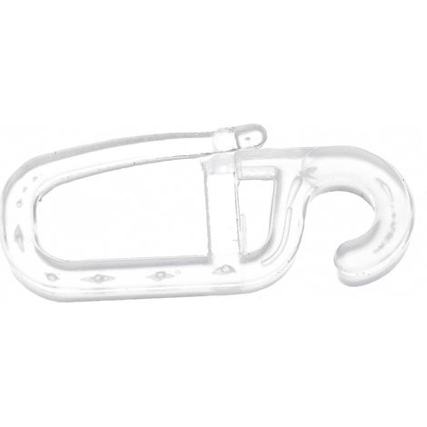 Ganchos de seguridad para anillas metálicas fi4-6 para barras de cortina, 100 unidades. (1/5)