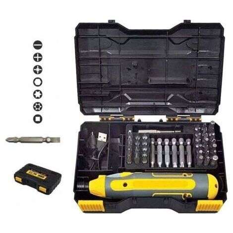 Tournevis électrique sans fil,45 en 1, ensemble de tournevis sans fil rechargeable de 4 V, tournevis sans fil à pour usage domestique et industriel léger (1/4)