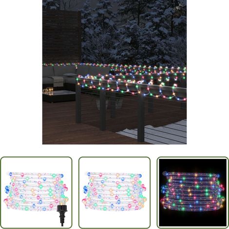 Décoration de fête - Cordon lumineux avec 240 LED Multicolore 10 m PVC (1/5)