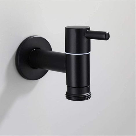 Salle De Bains en Acier Inoxydable Robinet, Robinet Jardin Mural, Robinets Mural pour Eau Froide, Plein Air Robinet De Jardin Mural Machine À Laver Robinet pour la Maison Cuisine Salle Utilisation (1/2)