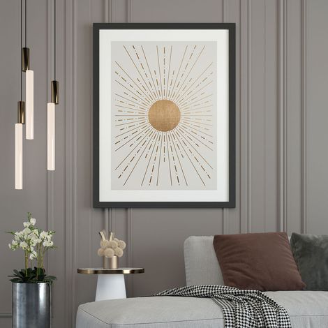 Affiche / Poster - Soleil Boho - 50x70 cm - Bordure blanche (1/5)