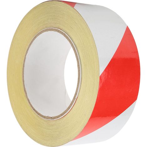 Rot-weißes reflektierendes Sicherheits-PVC-Klebeband, Warnaufkleber, Markierungsklebeband, 50 mm x 46 m (1/5)