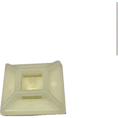 Embase pour serre-câbles autoadhésive 26.1mm x 26,1 mm, Ø fixation 4.3mm ( Prix pour Sachet de 100 )