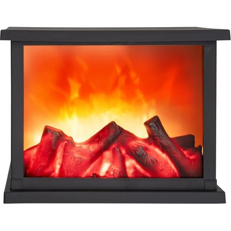 Lanterne LED pour cheminée avec lampe à flamme vacillante (1/5)