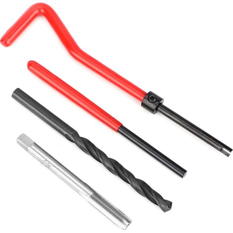 Kit de réparation de filetage 30 pièces M6x0,75 en acier inoxydable, comprenant un jeu de tarauds pour filetage femelle et des inserts de réparation. (1/5)