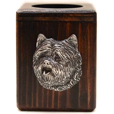 Cairn Terrier – un chandelier en bois orné d'un chien, un souvenir unique après la perte d'un compagnon à quatre pattes, réalisé artisanalement par Art-Dog (1/5)