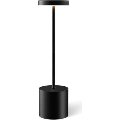 Rechargeable Cordless Table Lamp, Portable LED Desk Lamp, 3 Colors Dimmable Cordless Table Light,Black (1/5)