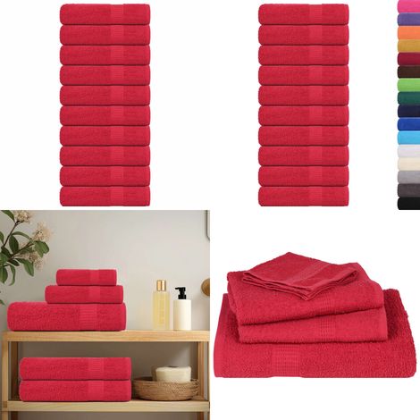Duschtücher FROGN 10 Stk. Rot 70x140 cm 360 g/m² - Baumwollhandtücher - Frottiertücher (1/5)