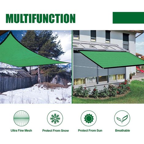 Filet solaire occultation renforcé 3x4 mètre, toile anti-UV épaisse pour jardin, balcon, terrasse, emballage en sachet OPP, inclut 1 voile de protection + 1 corde, taille unique. (1/5)
