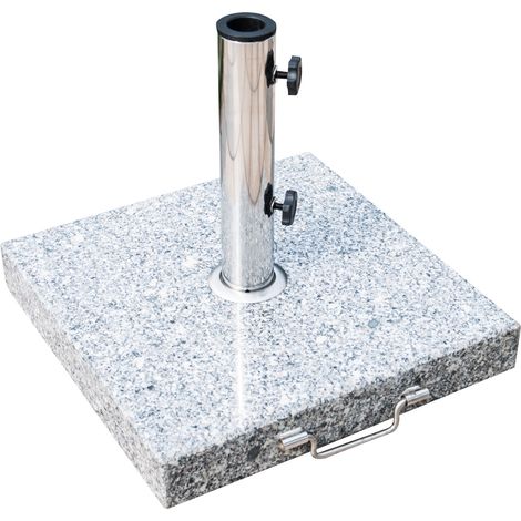 Pied Parasol Casildeo Granit Gris Lestage Stable Roulettes Poignée Ø34-48mm (1/5)