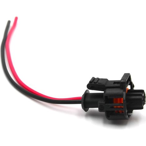 Two black plastic fuel injector connectors for Alfa Romeo (reference: 533) (1/5)