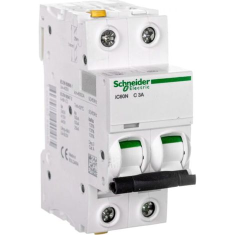 Interruptor automático 2P C 3A 6kA CA iC60N-C3-2 Acti9 A9F04203