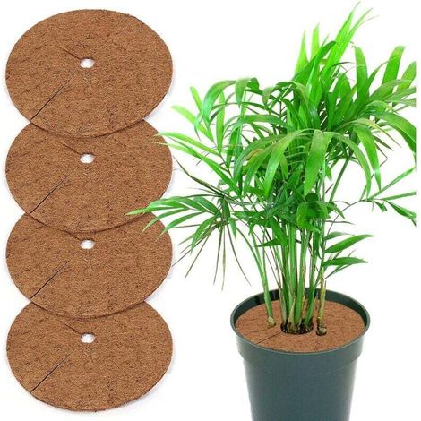 Protection anti-mauvaises herbes en fibre de coco pour plantes en pot Ulisem, 5 pièces, 20 cm