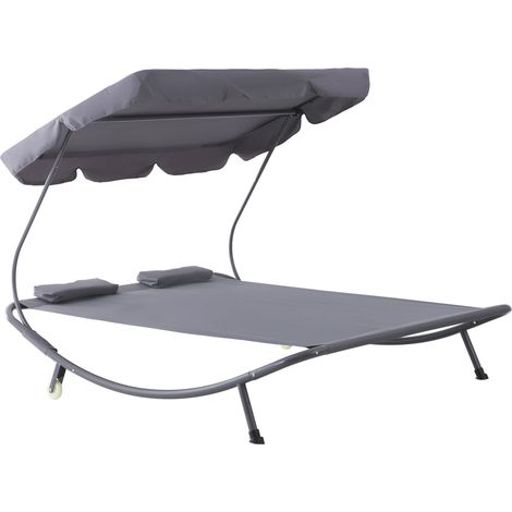 Meuble de jardin easycomfort double sun lounger acier 170x134 cm (1/3)