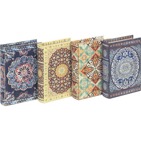 Signes Grimalt Decorazione di scatole di libri Book Book Mandala Set 4u Boxes Libro multicololo 10x14x3cm 22339 (1/2)