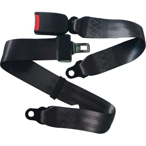 Ceinture de sécurité 2 points Ortviai universelle réglable pour bus, voiturette de golf et attractions – noir