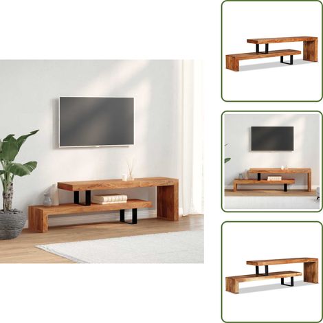 Meuble TV Bois d'acacia massif - Meubles Tv - Meuble Tv Bois - Meuble Tv Design - Meuble Tv Industriel - Meuble Tv Vintage (1/5)