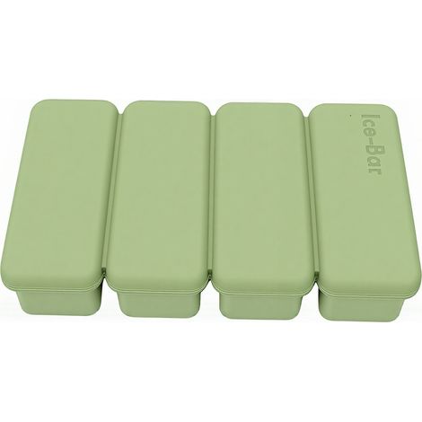 Grand bac à glaçons en Silicone avec couvercle, moule polyvalent à dégagement facile pour bâton de Cocktail, aliments complémentaires vert (1/5)