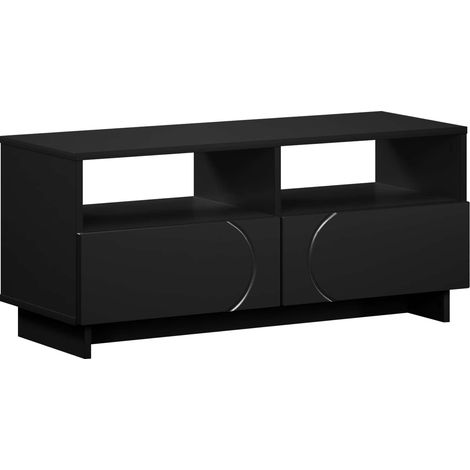 vidaXL Soporte de TV 90 x 34.5 x 40 cm Negro Madera de ingeniería (1/2)