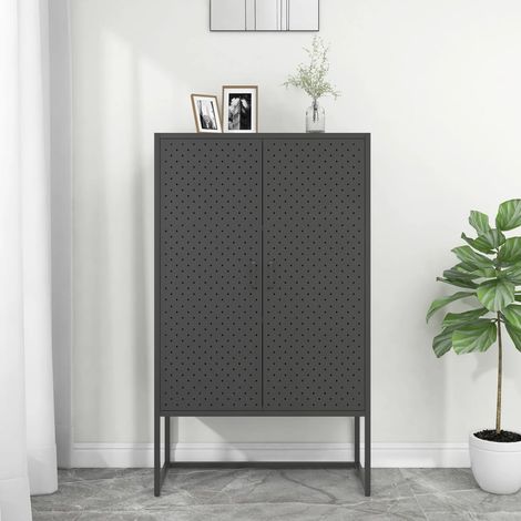 Credenza Alta Antracite 80x35x135 cm in Acciaio vidaXL (1/5)