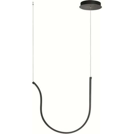 Lampada a sospensione ARQUA LED in metallo verniciato 52 cm NERO (1/3)