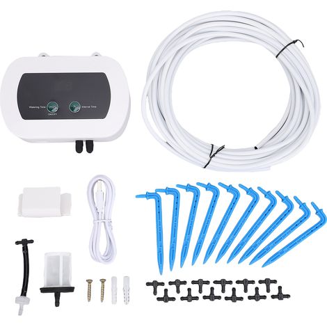 Sistema de Riego Automático para Plantas con Temporizador, Batería 2200mAh y Tubo 10m – Ideal para Jardín Interior y Balcón (1/5)