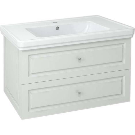 Sapho Violeta - Mobiletto da lavabo, 83x52x46 cm, 2 cassetti, bianco VI090-3131 (1/5)