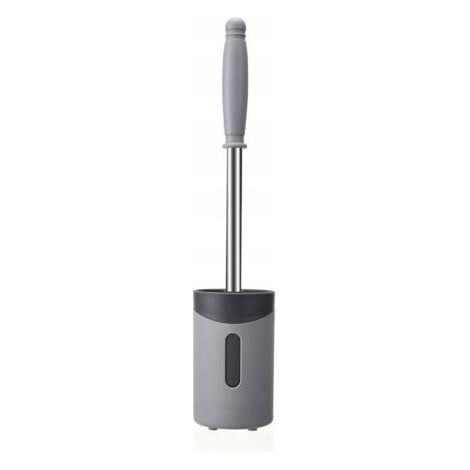 Brosse de toilette murale, kit de nettoyage, brosse de toilette grise-AquaForge (1/3)