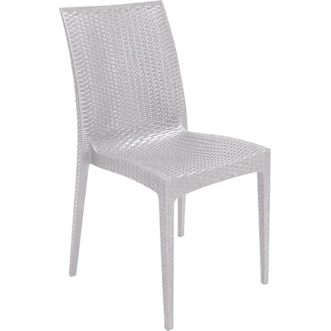 Grand Soleil – Chaise de jardin empilable en polyrotin – Confort ergonomique – Résistante aux UV et intempéries – Idéale pour bars et restaurants