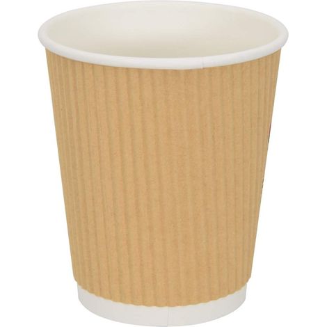 Tasses à café en papier 500 pcs 8oz 200ml marron (1/5)