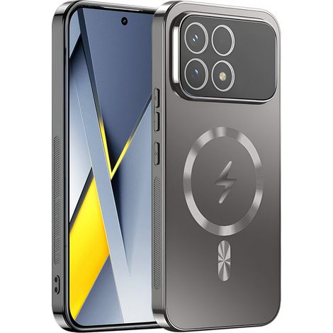 Funda protectora para Xiaomi Poco F8 Pro, compatible con MagSafe, color gris. (1/5)